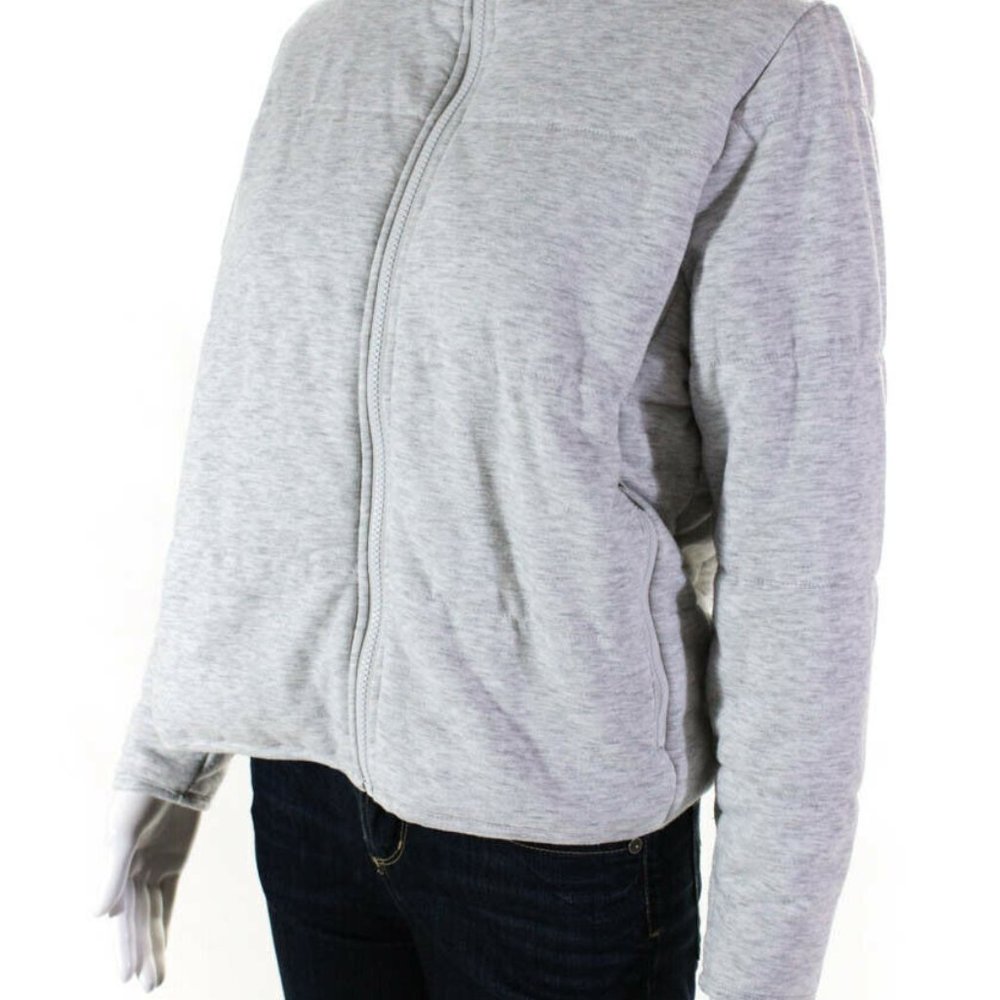 Three Dots Ladies' Quilted Jacket--Gray (Heather Gray) - Picture 5 of 11
